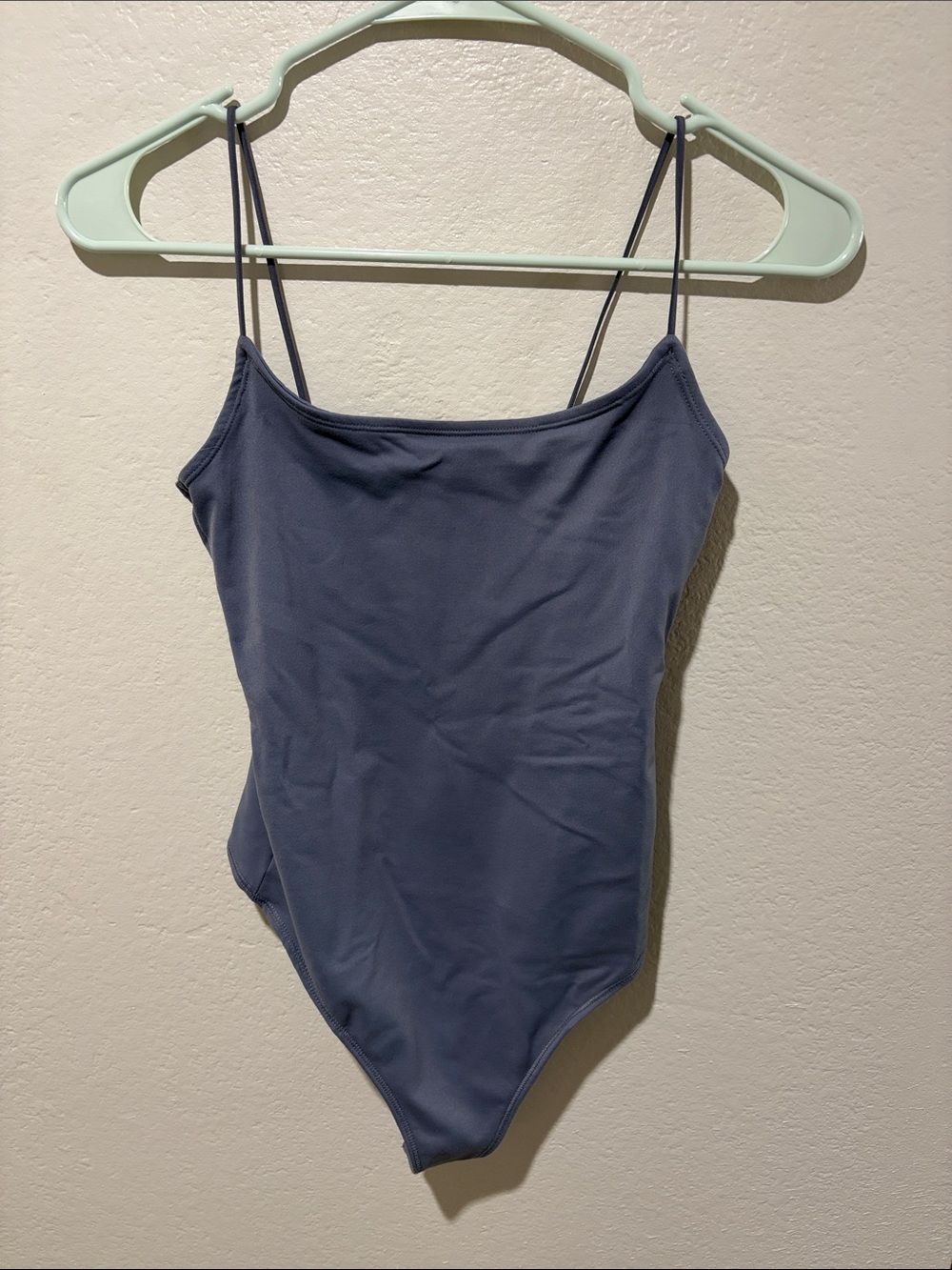 Blue Abercrombie spaghetti strap bodysuit